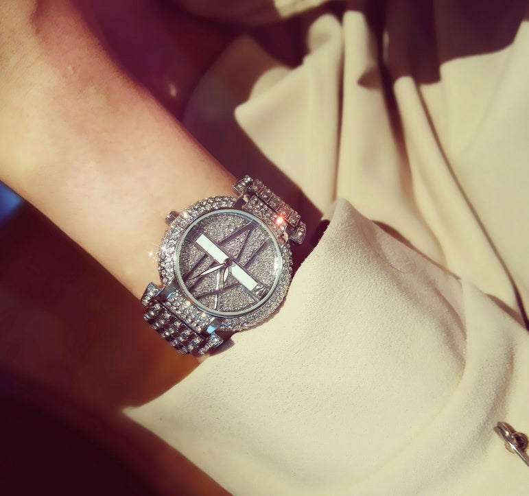 Luxury Diamond Stainless Steel Women’s Quartz Watch
