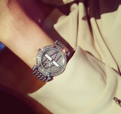 Luxury Diamond Stainless Steel Women’s Quartz Watch