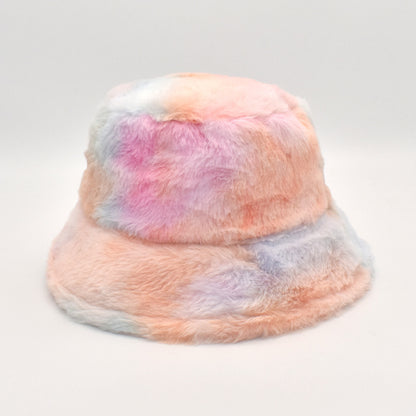 Women's Rainbow Rabbit Hair Fisherman Hat