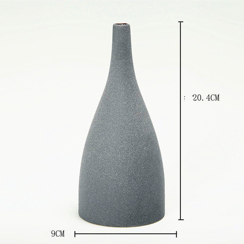 Frosted Glaze Ceramic Vase for Dried Flowers
