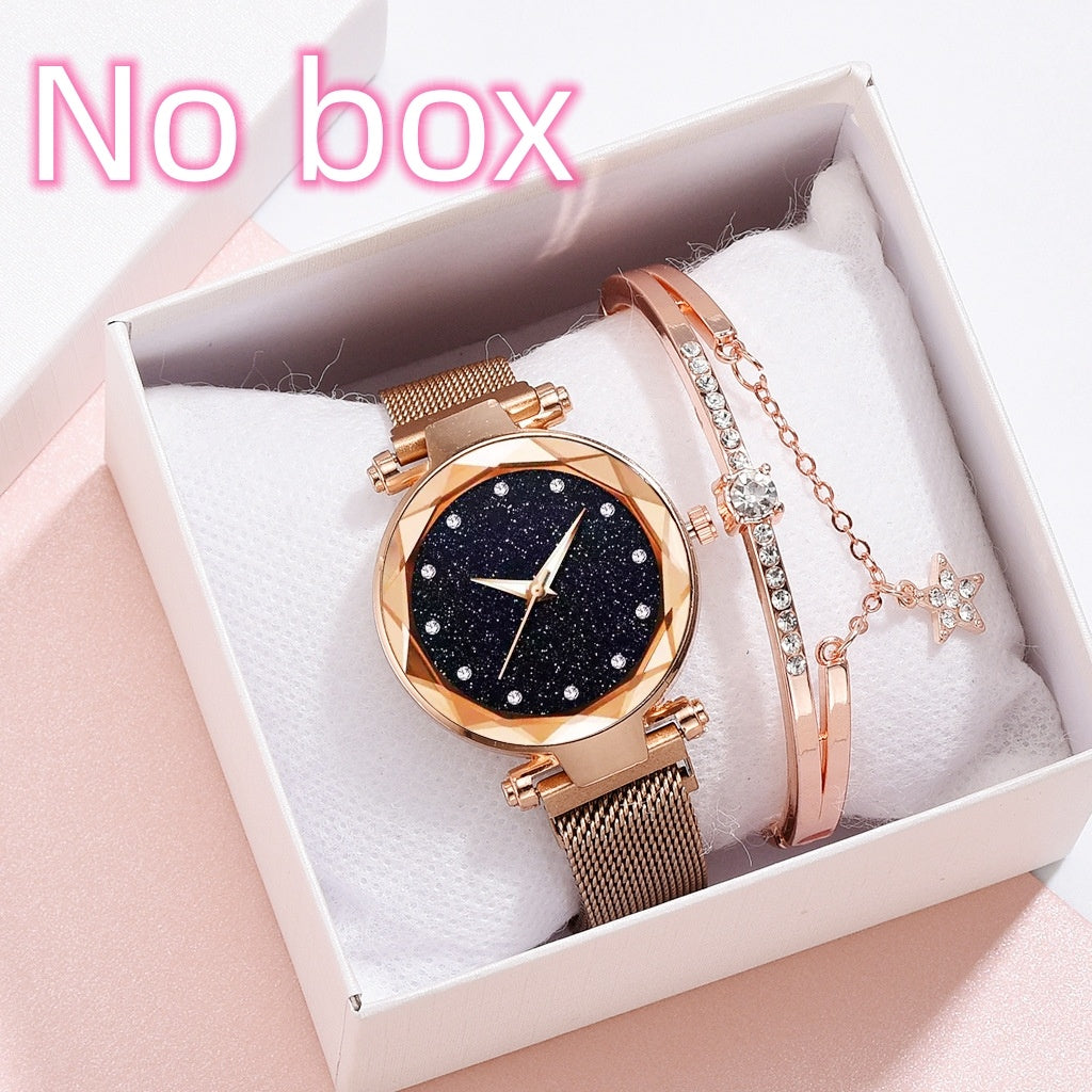 Luxury Women’s Starry Sky Magnet Buckle Bracelet Watch