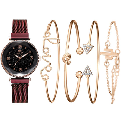 Women’s Starry Sky Magnet Buckle Bracelet Watch