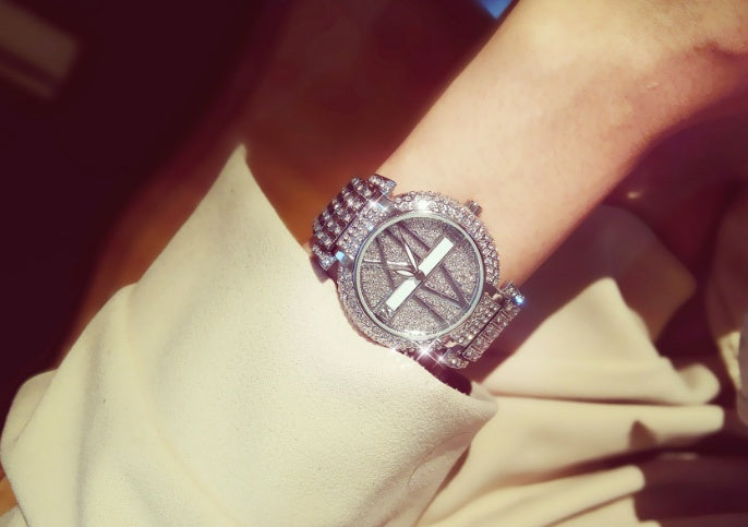 Luxury Diamond Stainless Steel Women’s Quartz Watch