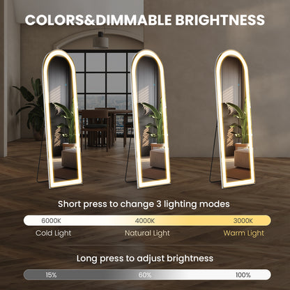 3 Color Lighting Mirror With LED Lights