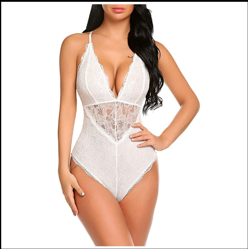 European and American Lace Lingerie – Elegant One-Piece Design