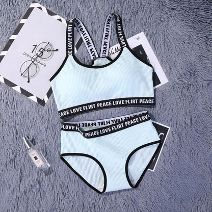 Women's vest bra set
