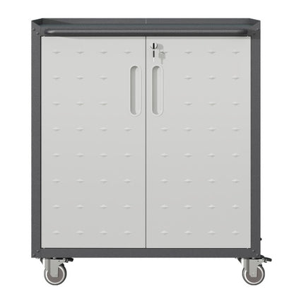 Heavy-Duty Metal Garage Storage Cabinet With Wheels - Sturdy And Durable Tool Storage Cabinet For Garage, Office, And Home Organizer Solutions