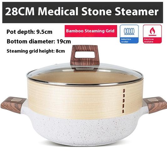 Household Rice Stone Large Capacity Stainless Steel Soup Pot