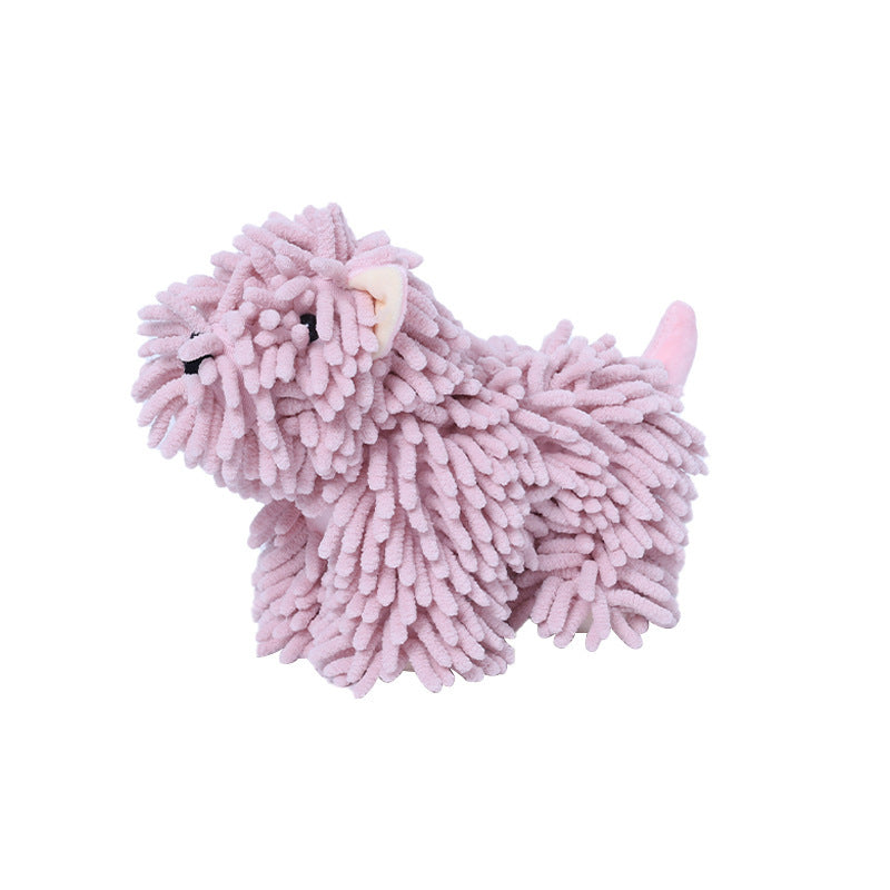 Cartoon Puppy Chenille Hand-wiping Doll Multifunctional Cartoon