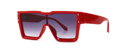 Oversized One-Lens Square Sunglasses for Men & Women