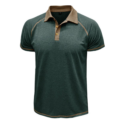 Short-Sleeved Lapel T-Shirt Polo - Bottoming Shirt for Men