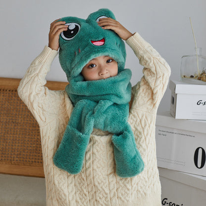 Children's Ear Protector Warm Hat Scarf Gloves