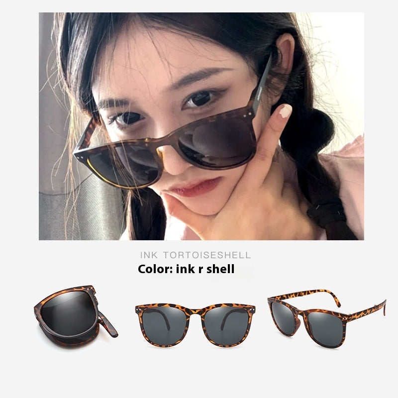 Folding Polarized Box Sunglasses for Women