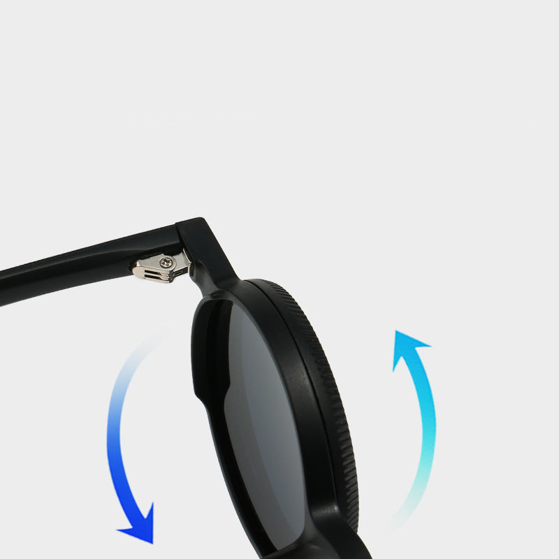 Goggles with 360-degree infinite rotation feature on a white background