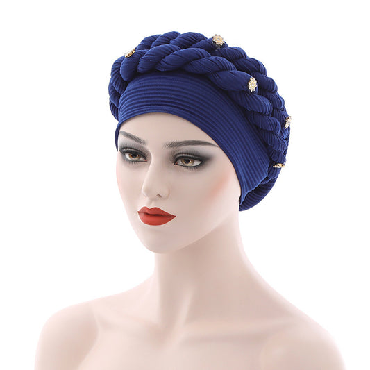 Popular Baotou Hat Braid Hat Messy Linen