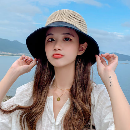 Women's Sunscreen Sun Hat Mesh Breathable Bow