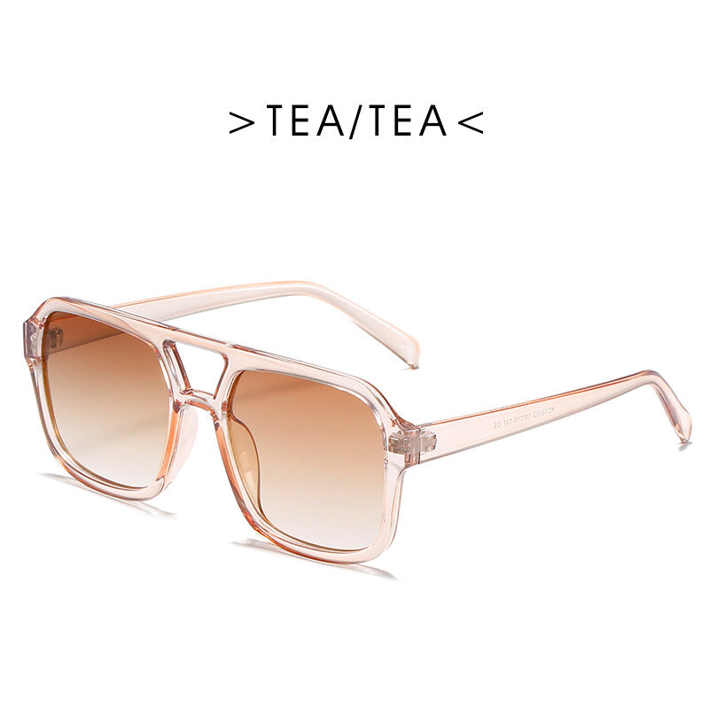Square Double Beam Retro Sunglasses for Men & Women