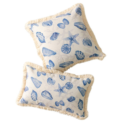 Cotton And Linen Printed Sofa Pillow Cover