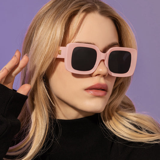 Classic Retro Square Sunglasses Large Frame