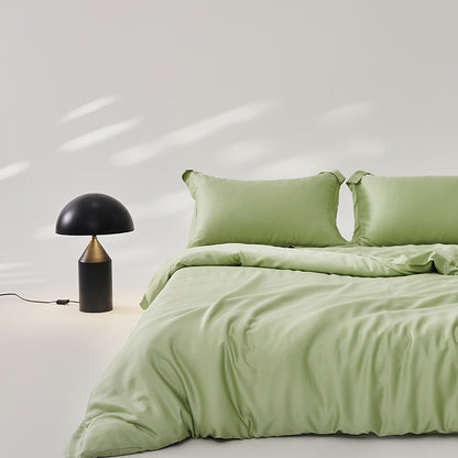 Summer Bed Four-piece Ice Silk Summer Cooling Quilt Cover Fitted Sheet