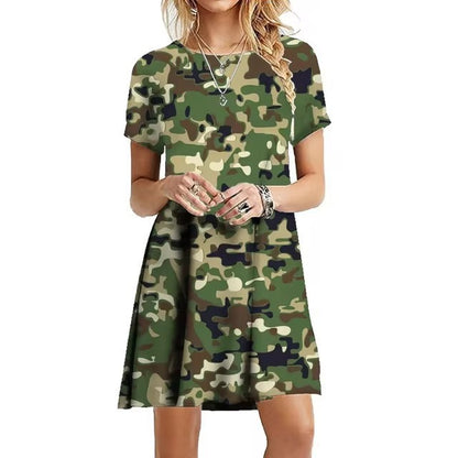 Summer Female Military Camouflage Skirt