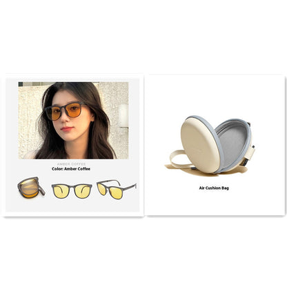 Folding Polarized Box Sunglasses for Women
