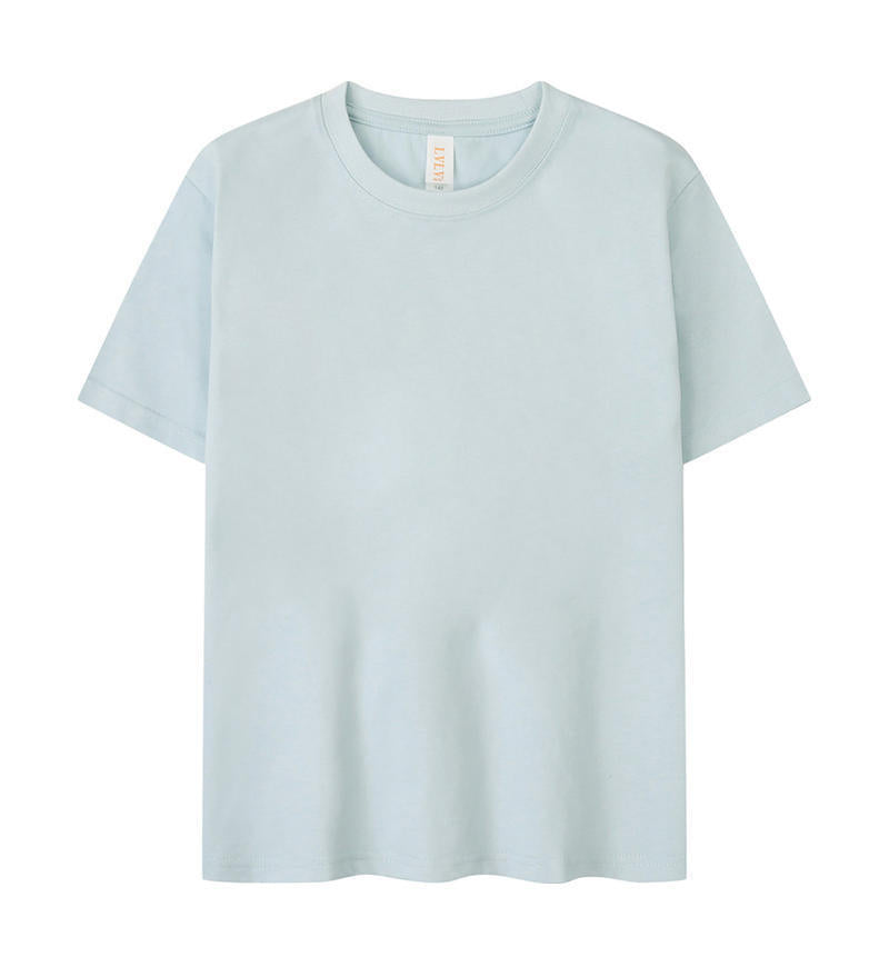 Children's Solid Color Round Neck Short Sleeves T-shirt