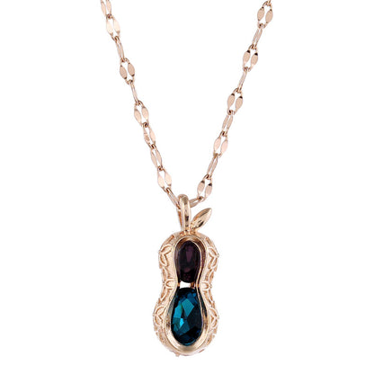 Female crystal peanut necklace
