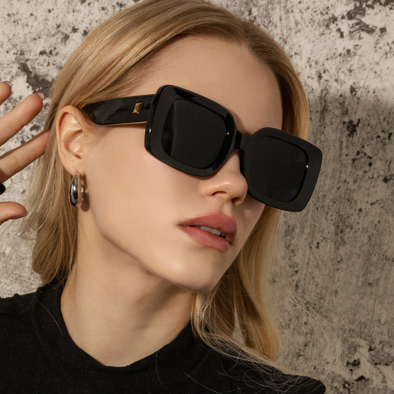 Classic Retro Square Sunglasses Large Frame
