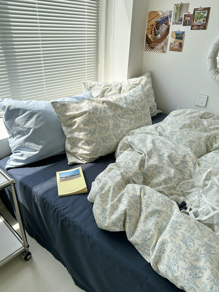 Small Flower Bed Sheet Four-piece Cotton