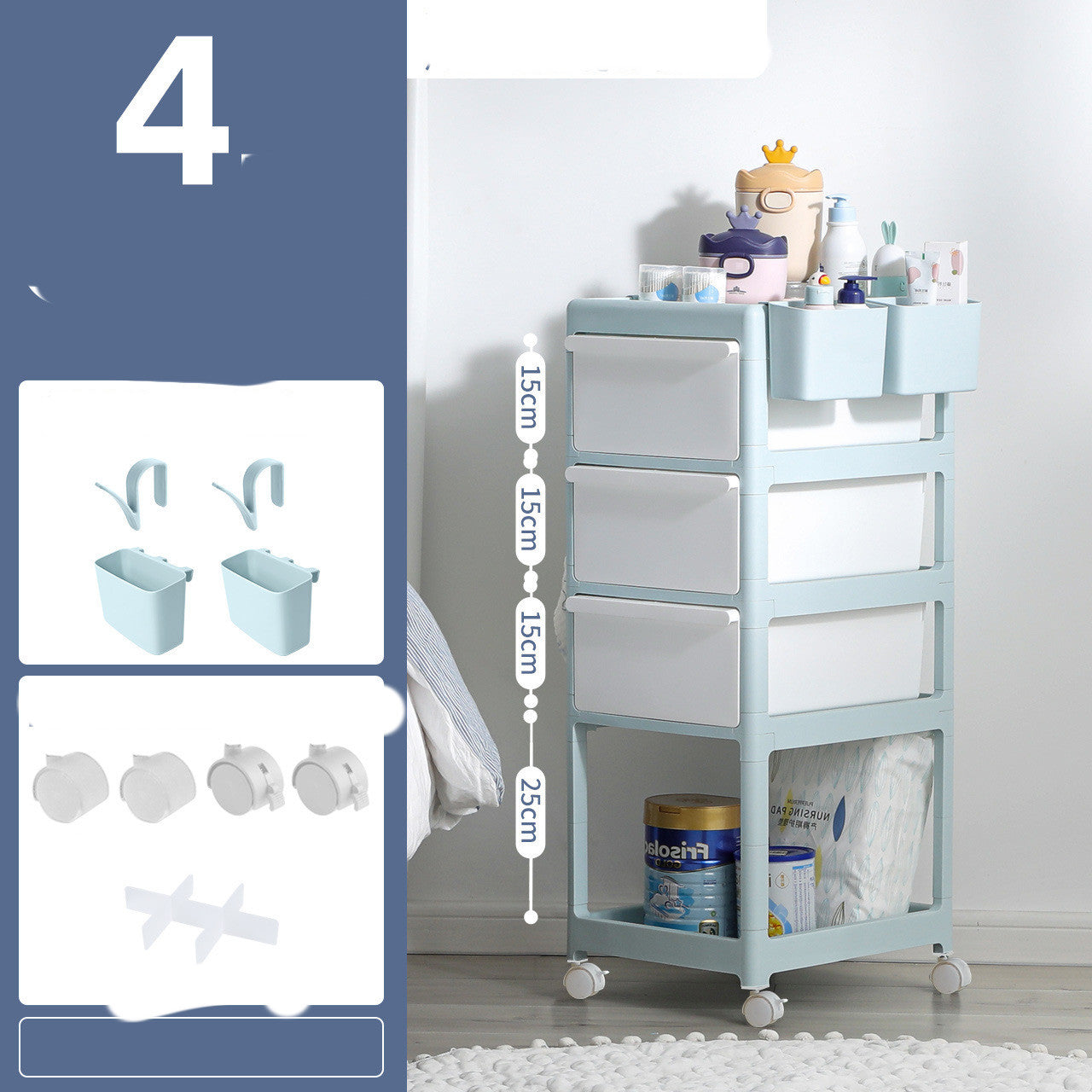 Children's Bottle Storage Box Trolley