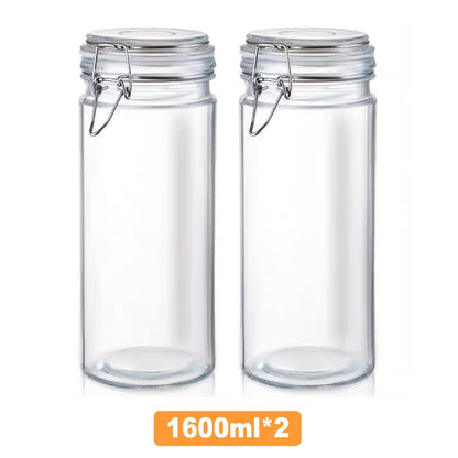 Glass Sealed Cans For Kitchen Food