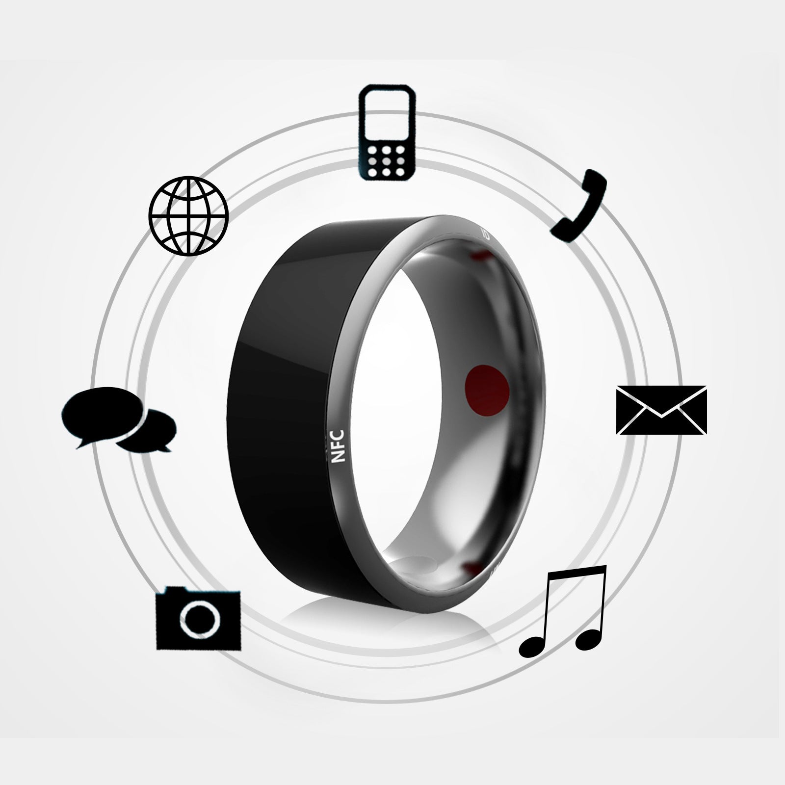 Smart Ring Wearable Device Multifunctional Black High-tech – Smile E Store