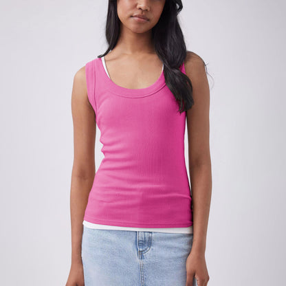 Women's Summer Wear Solid Color Sleeveless Top
