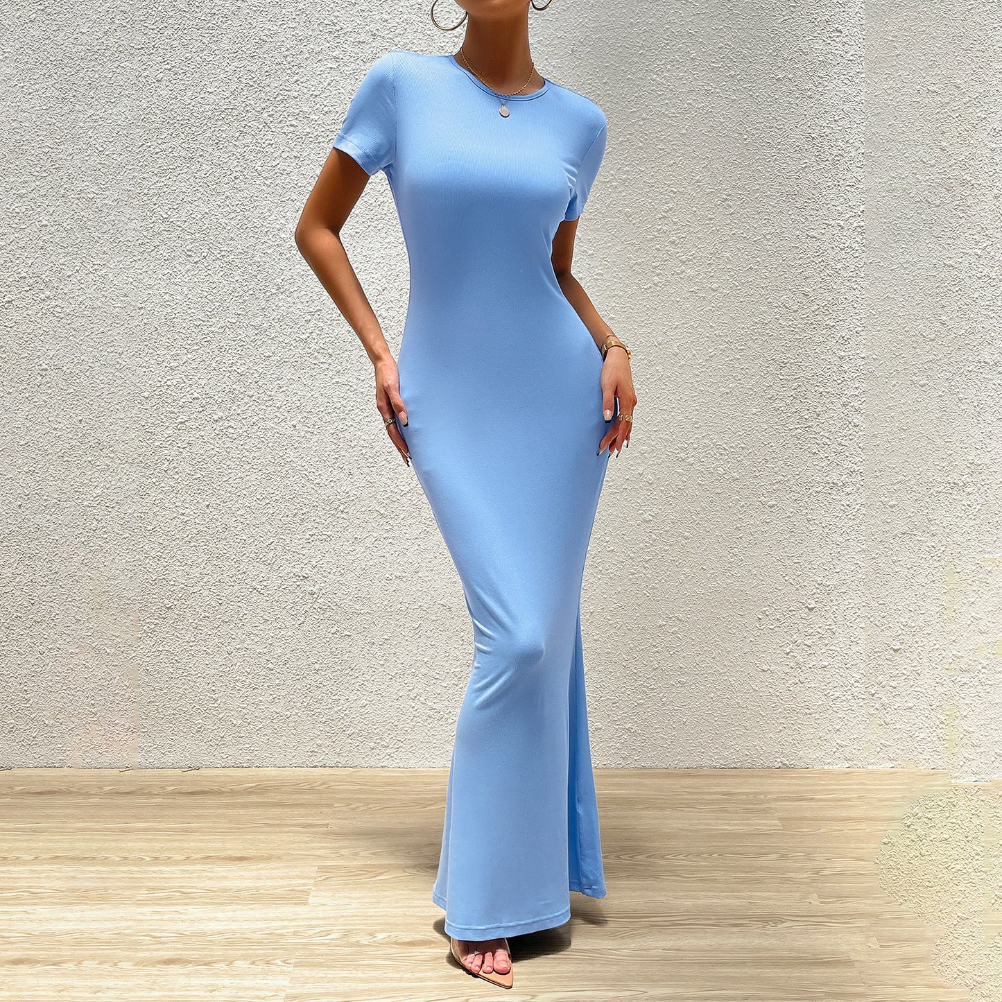 Dress Round Neck Short Sleeve Dress
