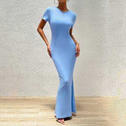 Dress Round Neck Short Sleeve Dress