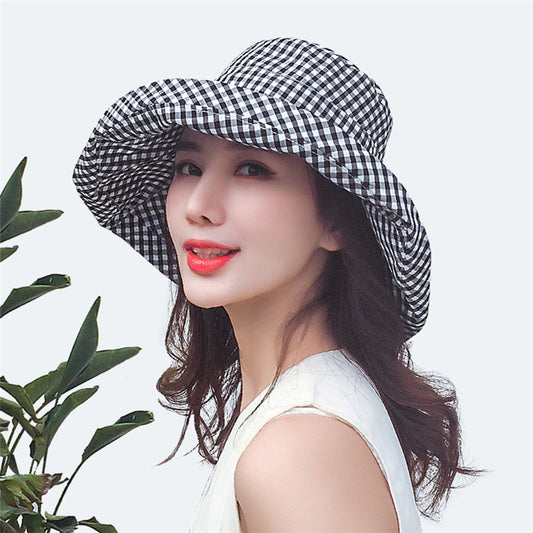 Spring and Summer Folding Cotton Wind Sun Hat