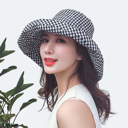 Spring and Summer Folding Cotton Wind Sun Hat