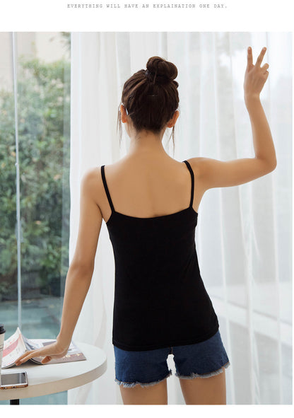 Pure color female wear cotton sling outside