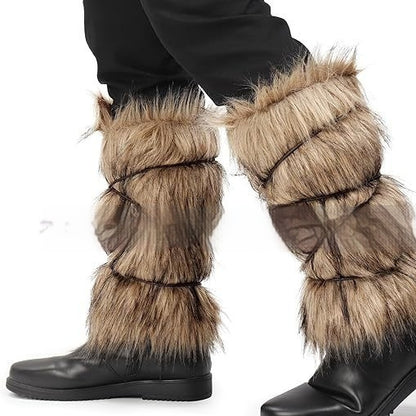 Viking Men's Cape And Shawl Oversleeve Booties Suit Artificial Wool
