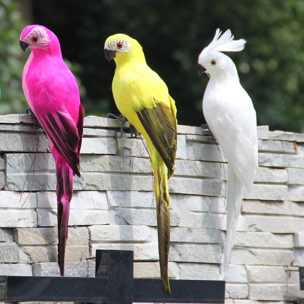 Artificial Foam Feather Parrot Decoration