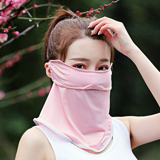 Women's Ice Silk Sunscreen Mask Scarf