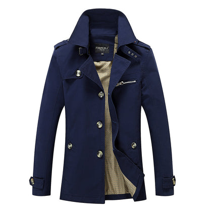 Spring Men's Washed Windbreaker Jacket