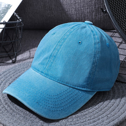 Unisex Washed Cotton Distressed Baseball Cap