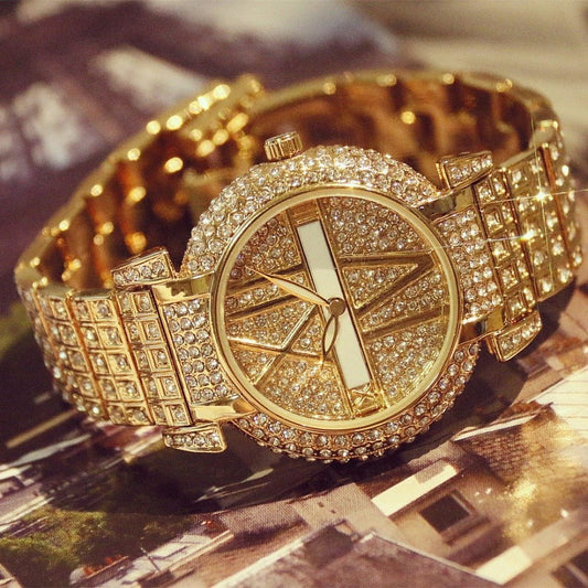 Luxury Diamond Stainless Steel Women’s Quartz Watch