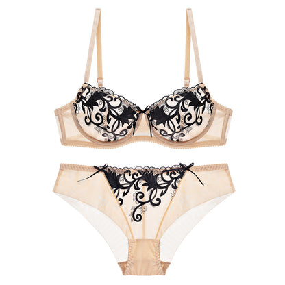 Women's embroidered bra set