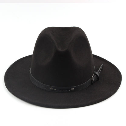 Flat Top Jazz Top Hat Men And Women British Woolen Hat