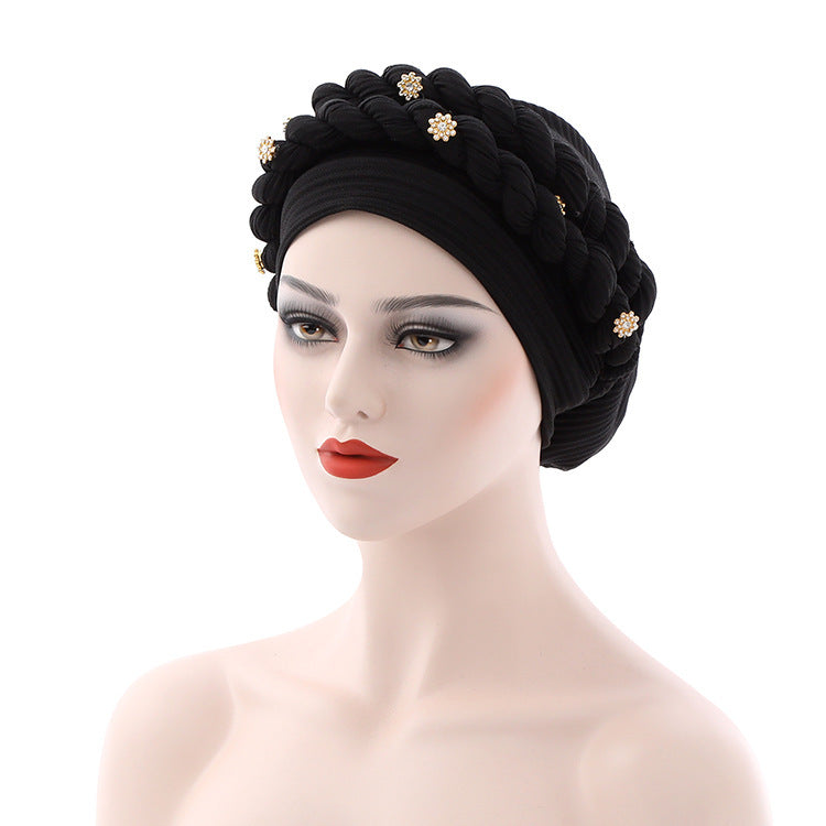 Popular Baotou Hat Braid Hat Messy Linen