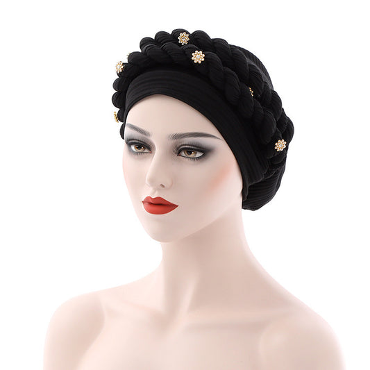 Popular Baotou Hat Braid Hat Messy Linen
