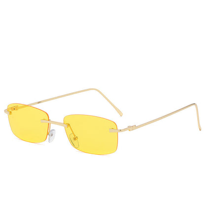 Fashion Rimless Cut-Edge Ocean Lens Sunglasses